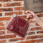 One Shoulder Chain Jelly Bag Wholesale Fashion Handbags Printing Transparent