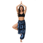Fashion Printed Women'S Cutout Slit Casual Loose Yoga Bloomers Soft Sports Pants Workout Clothes In Bulk