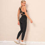 Yoga Suits 2pcs Sets Cutout Athletic Bra & Leggings Activewears Wholesale Workout Clothes