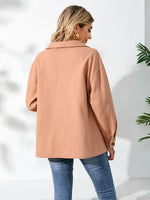 Warm Plush Single-Breasted Women Pocket Jacket Wholesale Coats