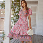 Printed Vacation Dress Wholesale Bohemian Dress For Women Casual