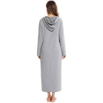 Zipper Casual Pajamas Homewear Hooded Nightdress Wholesale Loungewear