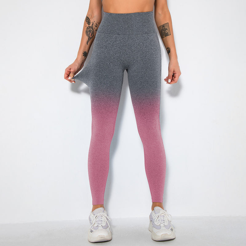 Seamless Gradient Running Tight Sweatpants Quick Dry Yoga Pants Wholesale Leggings