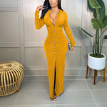 Sexy Solid Color Bodycon Dress Wholesale Dresses Maxi Dresses Trendy Outfits