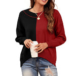 Color Matching Wholesale Irregular Base Sweater For Women