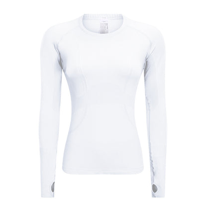 Long Sleeve Crew Neck Fitness Slim Sports Shirt Wholesale Workout Tops