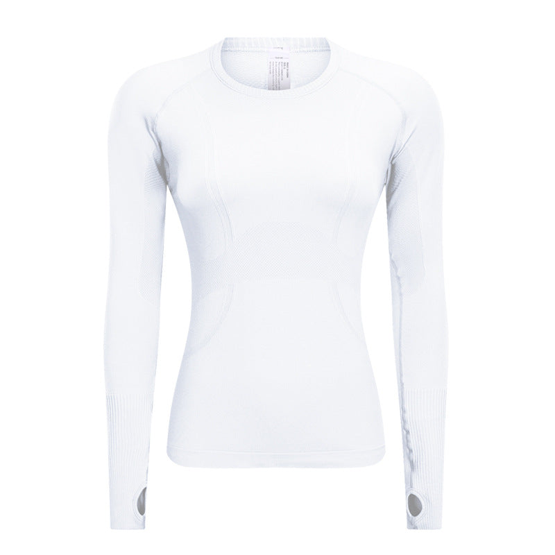 Long Sleeve Crew Neck Fitness Slim Sports Shirt Wholesale Workout Tops