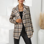 Striped Print Business Casual Lapel Small Blazer Wholesale Coats And Jackets