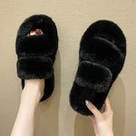 Warm And Antiskid Furry Slippers Wholesale Shoes Plush Slippers Women