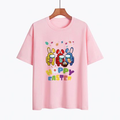 Short Sleeve Easter Graphic Print Wholesale T-shirt Tops Summer