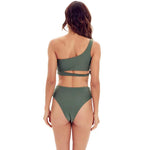 Slanted Shoulder Lace-Up 2pcs Bikini Triangle Sexy Womens Swimwear Wholesale Vendors