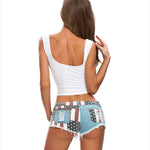 Low Waist American Flag Printed Ripped Womens Short Jeans Wholesale Denim Shorts Nightclub Sexy Hot Pants