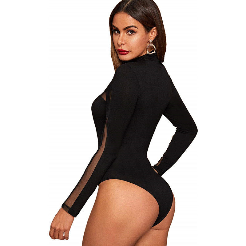 Women Sexy Mesh Sheer See Through Wholesale Bodysuits