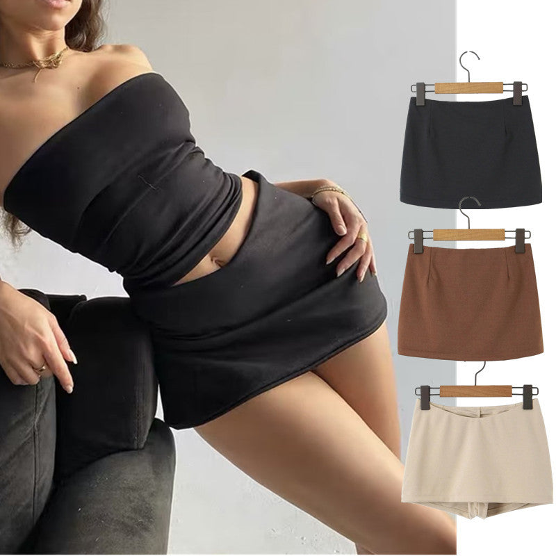 Sexy Low Waist Navel Wrap Hip Miniskirt Wholesale Skirts