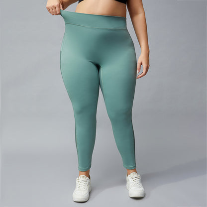 Seamless Mesh Stitching Sport Yoga Women Curvy Leggings Wholesale Plus Size Clothing