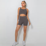 Knitted Sports Bra & Butt Lift Shorts Sports Fitness Seamless Yoga Suits Wholesale Activewear Sets
