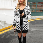 Mid-Length Knitted Coat Cardigan Pattern Wholesale Sweaters
