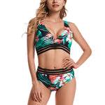Womens Split Swimsuits 2pcs Bikini Triangle Sets Fashion Floral Print Swimwear Wholesale Vendors