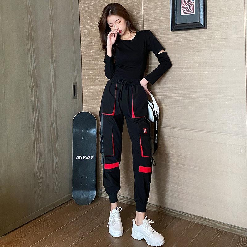 Street Style Loose Overalls Ankle-Tied Pant Wholesale Pants