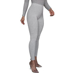 Womens Fashion Casual Style Solid Bodycon Pants Wholesale
