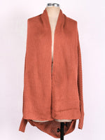 Popular Knitted Cardigan Sweater Multicolor Solid Color Bat Sleeve Ribbed Cardigan