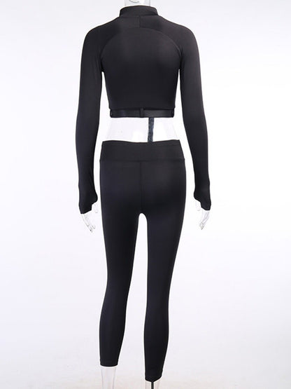 Wholesale Zipper Crop Top + Leggings-07