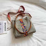 Pu Leather Boston Bag Single Shoulder Women's Solid Color Ribbon
