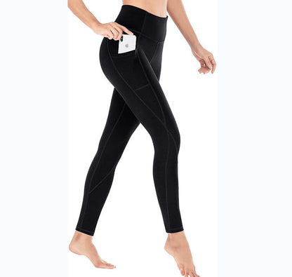 Hot Sell High Waist Pocket Detail  Elastic Yoga Fitness Sports Pants Leggings