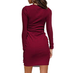 Hot Sale New Fall Long Sleeve Lace-up Waist Women Dress Wholesale