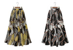 Colorblock Leopard Pattern Stitching Chiffon Elastic Waist Swing Skirt Wholesale
