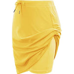 Best Sell Two Tiers Drawstring Waist Pocket Detail Skirt Shorts