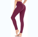 Hot Sell High Waist Pocket Detail  Elastic Yoga Fitness Sports Pants Leggings