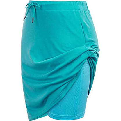 Best Sell Two Tiers Drawstring Waist Pocket Detail Skirt Shorts